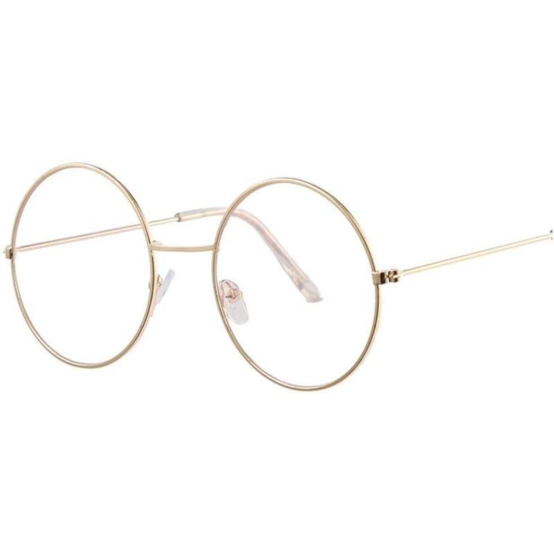 Sport Retro Oval Sunglasses Women Brand Designer UV400 Vintage Metal Fe Round Sun Glasses Female - Gold - C618W7924HI $11.78