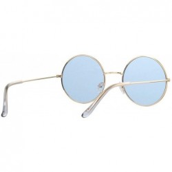 Sport Retro Oval Sunglasses Women Brand Designer UV400 Vintage Metal Fe Round Sun Glasses Female - Gold - C618W7924HI $11.78