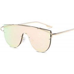 Cat Eye European and American fashion women's fashion one-piece lens sunglasses men's cat-eye sunglasses - CE190MYCY2A $26.82