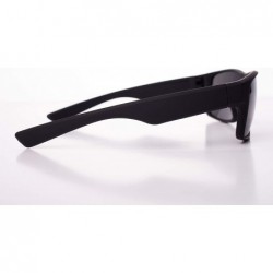 Sport Men's Sport Driving Black Square Frame Sunglasses- Square Frame- Grey Lens - Matte Black - C118NXYMHEO $9.29