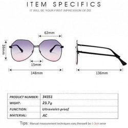 Wrap Lrregular Frame Polarized light Color film Sunglasses with Flat Lens Metal Frame with Spring Hinges for Men Women - CK18...