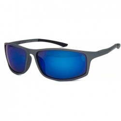 Rectangular Designer Fashion Sports Sunglasses SP2434 - Matt Grey Blue M - CJ18IS48TDO $19.05