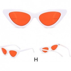 Cat Eye Retro Narrow Cat Eye Sunglasses Narrow Cateye Sun Glasses for Women - H - CC199AY0G88 $9.31