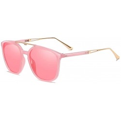 Sport Classic Aviator Sunglasses Unisex-Matte Polarized Shade Glasses-Rimless Goggle - D - CH190EDK2TK $24.93