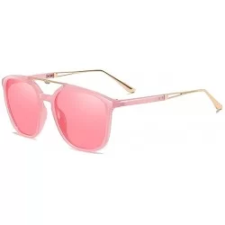 Sport Classic Aviator Sunglasses Unisex-Matte Polarized Shade Glasses-Rimless Goggle - D - CH190EDK2TK $58.44