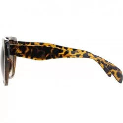 Oversized Womens Mod Plastic Squared Butterfly Chic Sunglasses - Tortoise Gradient Brown - CN18MGOUNAI $9.09