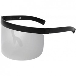 Oval Unisex Vintage Oversized Frame Hat Eyewear Anti-peeping Sunglasses - I - CX18GEZK3XH $9.82