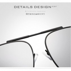 Rectangular Fashion Trend Polarized Adult Driving Sunglasses Metal Frame Sunglasses UV 400 Protection - Silver - C318GL37LRM ...