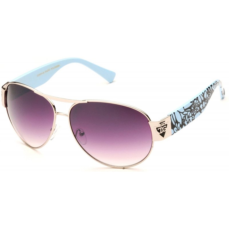 Aviator "Zeb" Aviator Fashion Sunglasses UV Protection - Blue - C6119VZAS5N $8.36