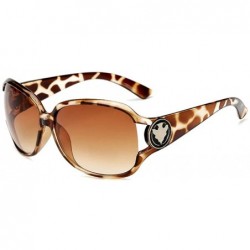 Goggle Womens Oversized Sunglasses Vintage Fashion Glasses for Driving Outdoor - Leopard Print - CM18RQT26A3 $9.52