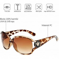 Goggle Womens Oversized Sunglasses Vintage Fashion Glasses for Driving Outdoor - Leopard Print - CM18RQT26A3 $9.52