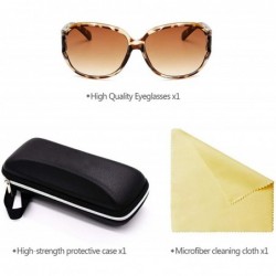 Goggle Womens Oversized Sunglasses Vintage Fashion Glasses for Driving Outdoor - Leopard Print - CM18RQT26A3 $9.52