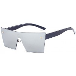 Wayfarer Fashion Mirrored TV Style Sunglasses Metal Frame 62mm - Black/Silver - CW12FJ31LMP $33.59
