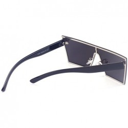 Wayfarer Fashion Mirrored TV Style Sunglasses Metal Frame 62mm - Black/Silver - CW12FJ31LMP $21.81