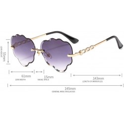 Sport Wave Pattern Color Frameless Sunglasses Fashion Men and Women Visor Mirror - 2 - C3190S3HLE0 $29.21