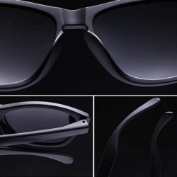 Goggle Men Women Classic Polarized Sunglasses Square Sun Glasses Vintage Driving Goggles UV400 - Clear Blue Grad Grey - C6199...