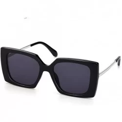Aviator Sunglasses Women Fashion Brand Designer Polarized Frame Summer Eyewear Brown - Blue - C618YZWLTW4 $12.25