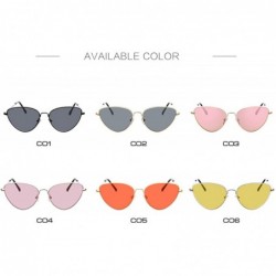 Rimless Butterfly Sunglasses Women Brand Designer Vintage Fashion Rose Gold Mirror Sun Glasses Unique Ladies Female - CC198ZY...