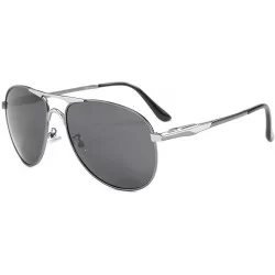 Square Men's classic retro polarized sunglasses trend new sunglasses driving glasses - Silver Grey C2 - C11905IQ7R8 $32.32