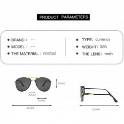 Square Men's classic retro polarized sunglasses trend new sunglasses driving glasses - Silver Grey C2 - C11905IQ7R8 $12.59