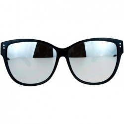 Square Womens Oversized Fashion Sunglasses Designer Style Square Frame - Blue (Silver Mirror) - C5187DXZCG8 $13.17