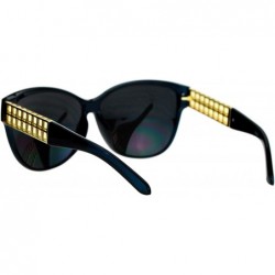 Square Womens Oversized Fashion Sunglasses Designer Style Square Frame - Blue (Silver Mirror) - C5187DXZCG8 $13.17