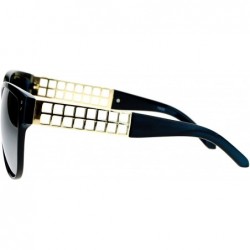 Square Womens Oversized Fashion Sunglasses Designer Style Square Frame - Blue (Silver Mirror) - C5187DXZCG8 $13.17