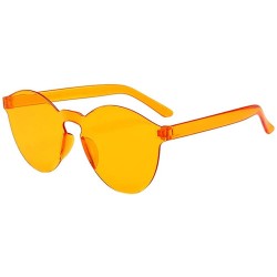 Goggle Sunglasses for Women Men - JOYFEEL Retro Clear Lens Frameless Eyewear Lightweight Summer Fashion Outdoor Glasses - C01...