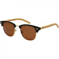 Sport Designer Inspired Polarized Sunglasses 540916ABM P 1 - Matte Black-gold Frame/Brown Polarized Lens - CY18ULELH5I $15.14