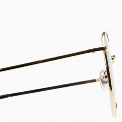 Oval 2019 Vintage Large Frame Women Sunglasses Lady Luxury Retro Metal Glasses Mirror UV400 Oculos De Sol Shopping - C4199CHK...