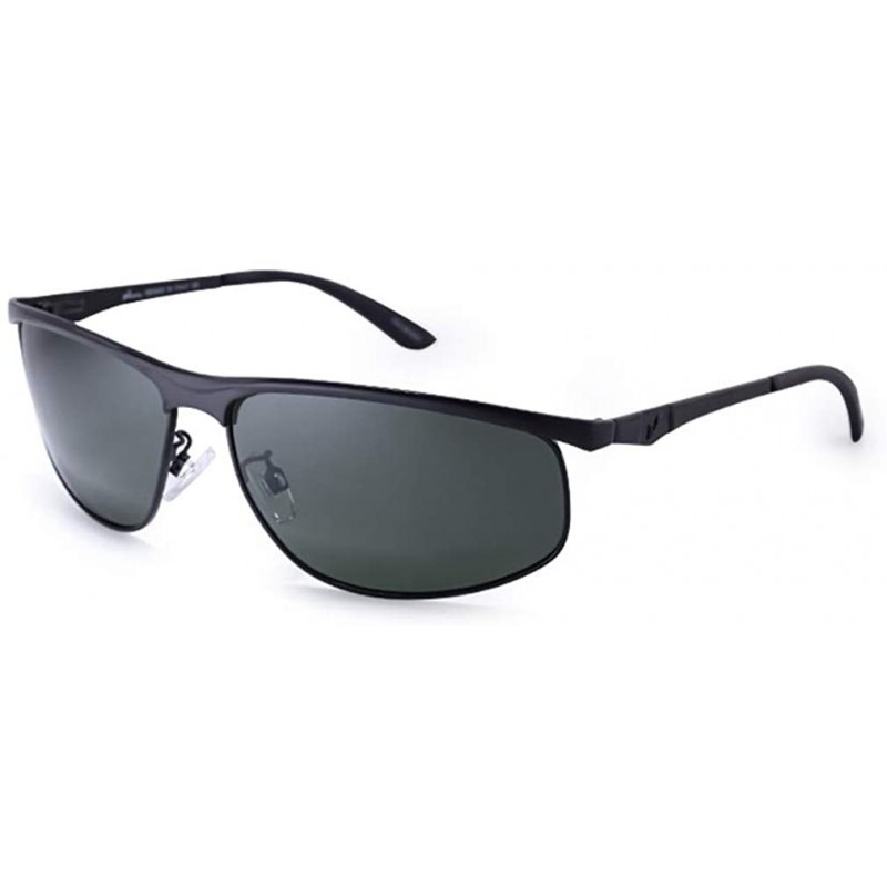 Goggle Sports Polarized Sunglasses UV Protection Sunglasses for Men 16618 - Black Green - C218WKY2HX6 $16.93