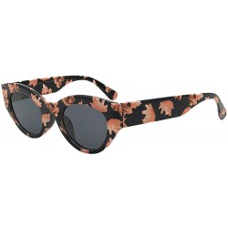 Oval Fashion Vintage Clout Goggles Unisex Sunglasses Rapper Oval Shades Grunge Glasses - F - CA18SL9C4M7 $8.52
