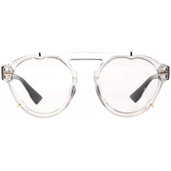 Oval Oval Vintage Sunglasses Lightweight Composite-UV400 Lens Glasses - Transparent - C71903ZGYT8 $19.10