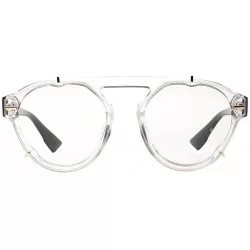 Oval Oval Vintage Sunglasses Lightweight Composite-UV400 Lens Glasses - Transparent - C71903ZGYT8 $9.16