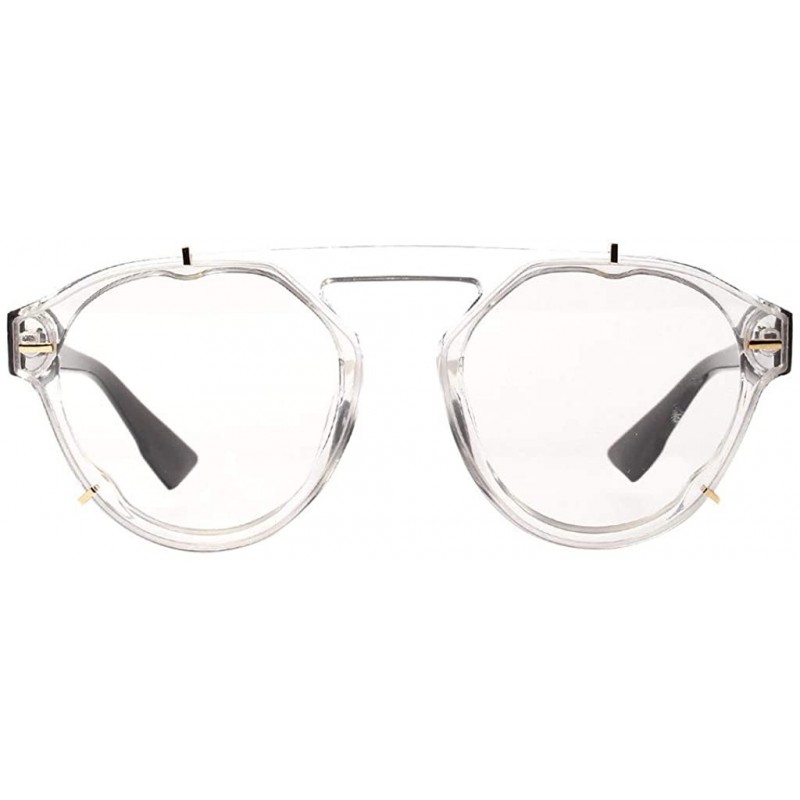 Oval Oval Vintage Sunglasses Lightweight Composite-UV400 Lens Glasses - Transparent - C71903ZGYT8 $9.16
