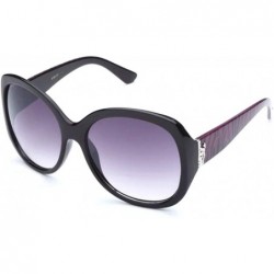 Oversized Womens Oversized Zebra Fashion Sunglasses - Black/Hot Pink - CJ117DDYZHX $19.38
