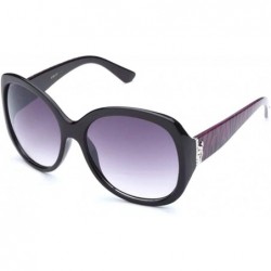 Oversized Womens Oversized Zebra Fashion Sunglasses - Black/Hot Pink - CJ117DDYZHX $11.04