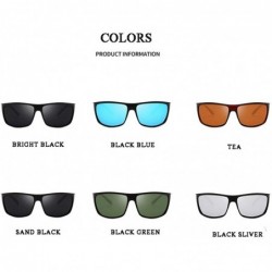 Square Men Polarized Sunglasses Fashion Square Sun Glasses For Male Vintage Eyewear Accessories Unisex - C5199O0QSMT $9.91