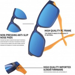 Aviator Polarized Classic Glasses Sunglasses Protective - Blue - CQ18U0EN9S7 $20.61