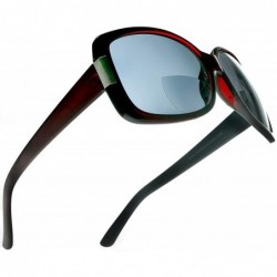 Round Bifocal Reading Sunglasses for Women Jackie O Fashion Reader Sun Glasses - Burgundy - C111HB8VBLD $59.90