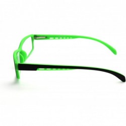 Rectangular Soft Matte Black w/ 2 Tone Reading Glasses Spring Hinge 0.74 Oz - Matte Black Green - CU12C1Y0E7X $14.47