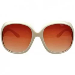 Square Women Retro Style Anti-UV Fashion Big Square Frame Color Lens Sunglasses Sunglasses - Beige - CP18OSNLO64 $30.81