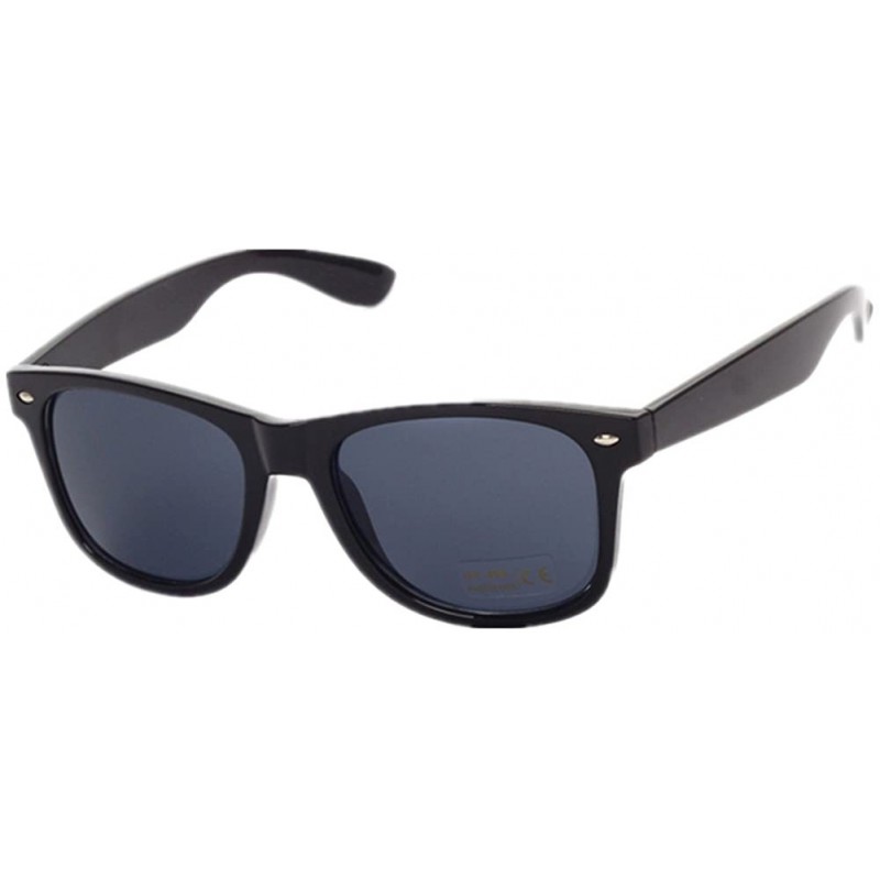 Wayfarer Classic 80's Vintage Style Design Polarized Sunglasses - Black - CD12DZL48X7 $7.33