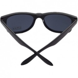 Wayfarer Classic 80's Vintage Style Design Polarized Sunglasses - Black - CD12DZL48X7 $7.33