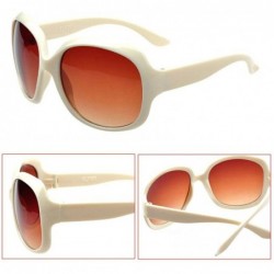 Square Women Retro Style Anti-UV Fashion Big Square Frame Color Lens Sunglasses Sunglasses - Beige - CP18OSNLO64 $19.41