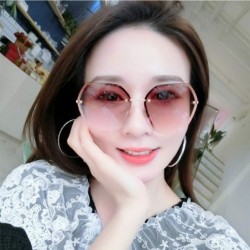 Oversized The New Fashion Sunglasses for Women Oversized Vintage Shades Polarized - Gradient Brown - CA18RWXO5YH $11.66