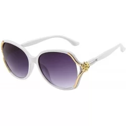 Rimless Retro Vintage Sunglasses for Women Men Rose Big Frame Sunglasses UV400 Mirrored Glasses - E - CJ1908NY6GX $7.42