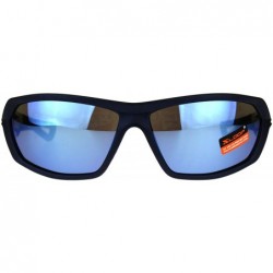 Oval Mens Xloop Sunglasses Designer Sports Fashion Shades UV 400 - Navy (Blue Mirror) - CQ18E35ZEC3 $11.98