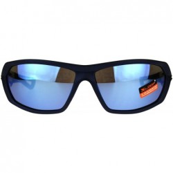 Oval Mens Xloop Sunglasses Designer Sports Fashion Shades UV 400 - Navy (Blue Mirror) - CQ18E35ZEC3 $11.98