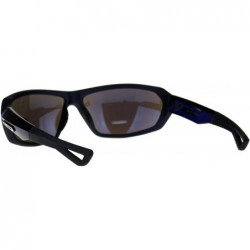 Oval Mens Xloop Sunglasses Designer Sports Fashion Shades UV 400 - Navy (Blue Mirror) - CQ18E35ZEC3 $11.98